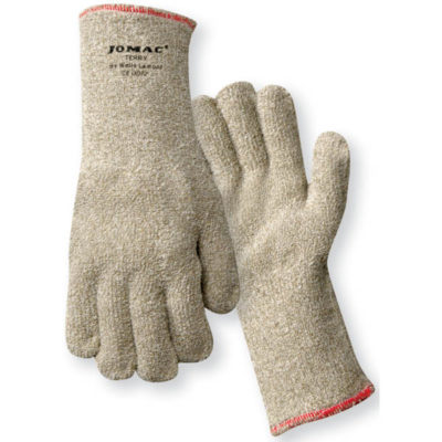 Wells Lamont 636HRL Brown White Jomac Terry Cloth Heat Resistant Gloves Pair  XL 