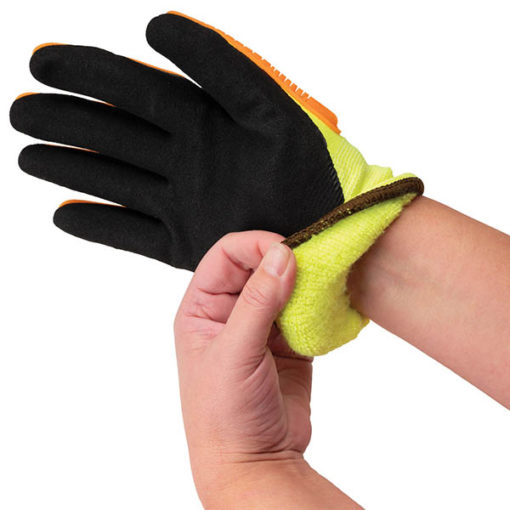 I2449T – Thermal Hi-Vis Impact A3 Glove with Sandy Nitrile Palm