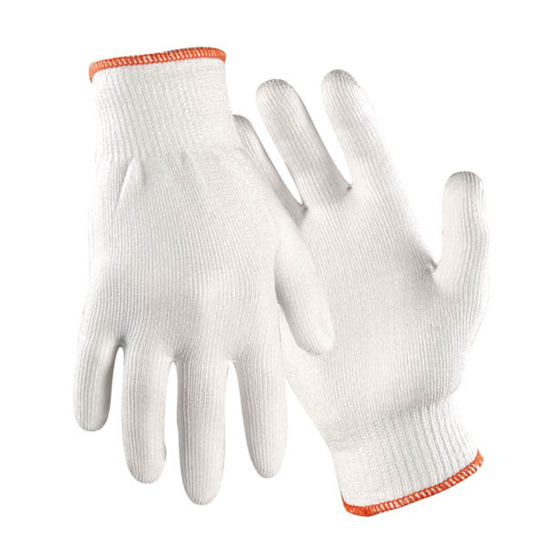 C9, 10 Gauge Cut Resistant White Glove ANSI Cut Level 6 - Sizes XXS-XL