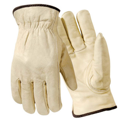 Quality leather work gloves top