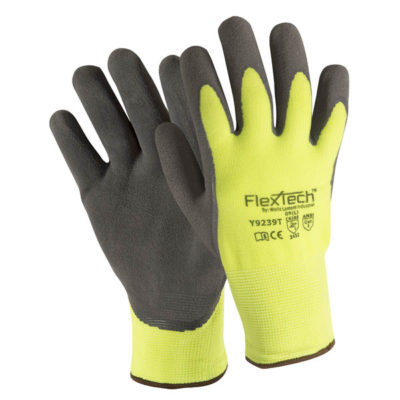 Wells Lamont 526XLN 2 Pairs Cold Weather Latex Winter Work Gloves, X-Large Black