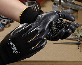 Nitrile - PU/Polyurethane Coated Coated Work Palm Gloves & Gloves