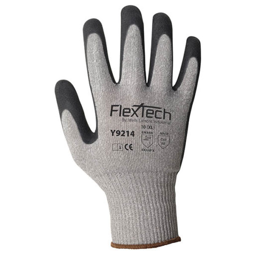 FlexTech Cut Resistant Sandy Nitrile Palm Coated Touchscreen Gloves (Y9214) 2