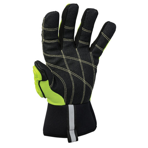 I2476 Hi Vis Impact A7 cut resistance glove palm