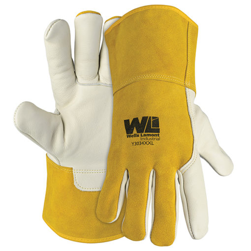 Y3034 Premium Leather MIG Welding Para-aramid Lined Glove