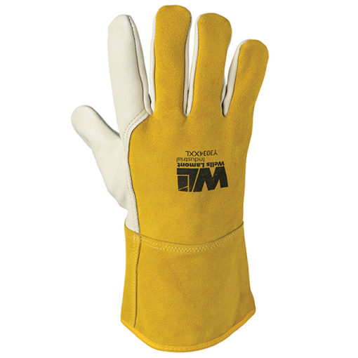 Y3034 Premium Leather MIG Welding Para-aramid Lined Glove 2