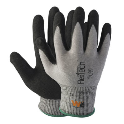 4 Pairs Safety Work Gloves Dotted Nitrile Coated Palm Industrial Performance L AB226