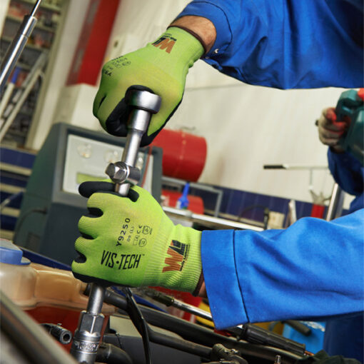 Vis-Tech Cut Resistant Microfoam Nitrile Palm Coated Gloves (Y9250) - Image 2