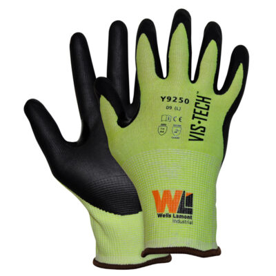 WOLF Cut Resistant Breathable Nitrile Foam Grip Palm / Safety Work Gloves