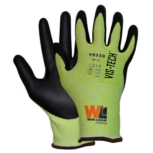 Vis-Tech Cut Resistant Microfoam Nitrile Palm Coated Gloves (Y9250)