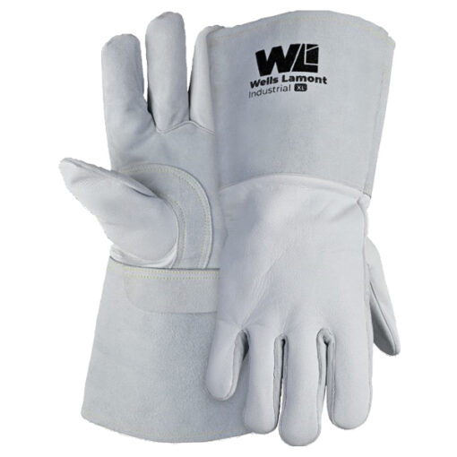 Y2020 Goatskin Leather 14" Stick (arc) Welding Glove with Lined Back and Gauntlet Cuff 1